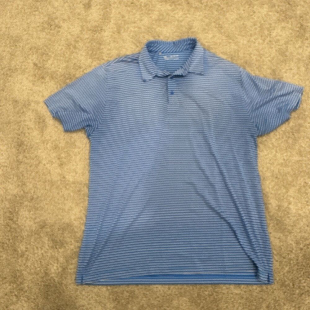 Under Armour Heat Gear Golf Polo Striped Athletic Golf Shirt Mens Size 3XL